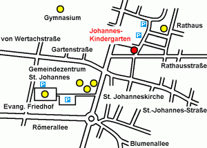 Anfahrtsplan zum Johannes-Kindergarten